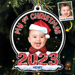 Custom Photo Best Present Ever - Family Personalized Custom Ornament - Acrylic Snow Globe Shaped - Christmas Gift For Baby Kids, Newborn Baby