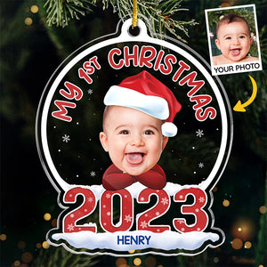 Custom Photo Best Present Ever - Family Personalized Custom Ornament - Acrylic Snow Globe Shaped - Christmas Gift For Baby Kids, Newborn Baby