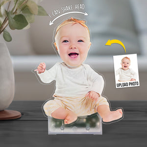 Custom Photo Lovely Baby - Family Personalized Custom Shaking Head Standee - Upload Photo Gift, Gift For Family Members