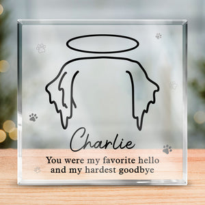 I'll Miss You Until We Meet Again - Memorial Personalized Custom Square Shaped Acrylic Plaque - Sympathy Gift, Gift For Pet Owners, Pet Lovers