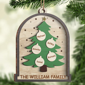 Christmas Is All About The Family - Family Personalized Custom Ornament - Wood Custom Shaped - Christmas Gift For Family Members