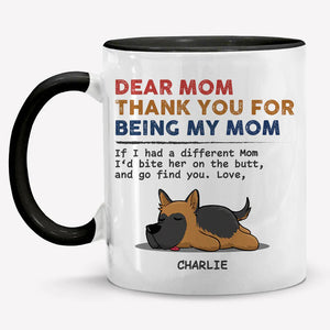 Thank You For Being My Dad - Dog Personalized Custom Accent Mug - Father's Day, Mother's Day, Gift For Pet Owners, Pet Lovers