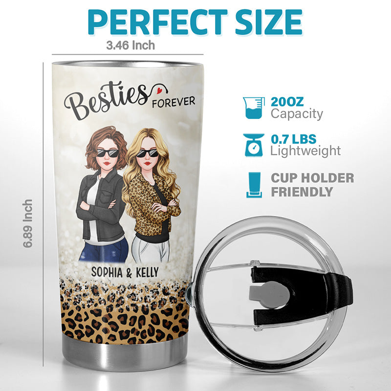 Best Friends Forever - Engraved Stainless Steel Tumbler, Best Friend Gift,  Bestie Mug