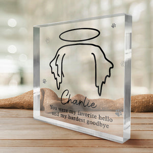 I'll Miss You Until We Meet Again - Memorial Personalized Custom Square Shaped Acrylic Plaque - Sympathy Gift, Gift For Pet Owners, Pet Lovers