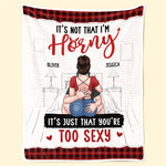 I'm Addicted To You - Couple Personalized Custom Blanket - Christmas Gift For Husband Wife, Anniversary