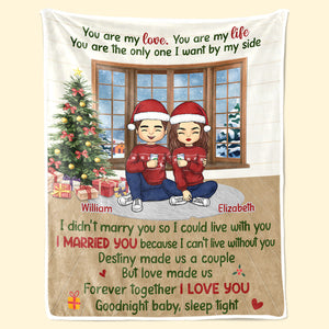You Are My Life - Couple Personalized Custom Blanket - Christmas Gift For Husband Wife, Anniversary