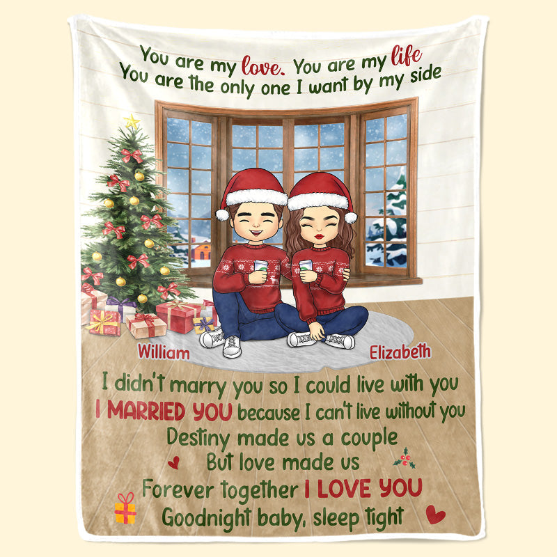 You Are My Life - Couple Personalized Custom Blanket - Christmas Gift For Husband Wife, Anniversary