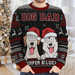 Custom Name Christmas Gifts for Dog Dads - Personalized Sweatshirt