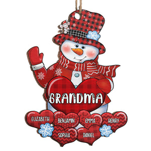 The Most Beautiful Time Of The Year - Family Personalized Custom Ornament - Wood Custom Shaped - Christmas Gift For Grandma