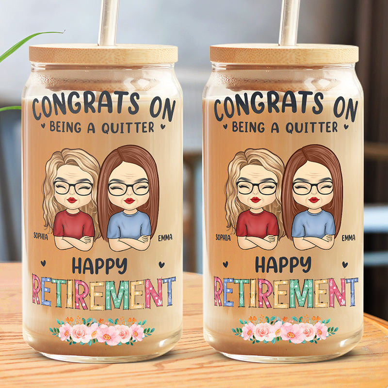 Glass Cup | Cute Glass Cup | Happy Quote | Iced Coffee Glass | Soda Can  Glass | Beer Can Glass | Aesthetic Glass Cup | Cup Of Happy Glass