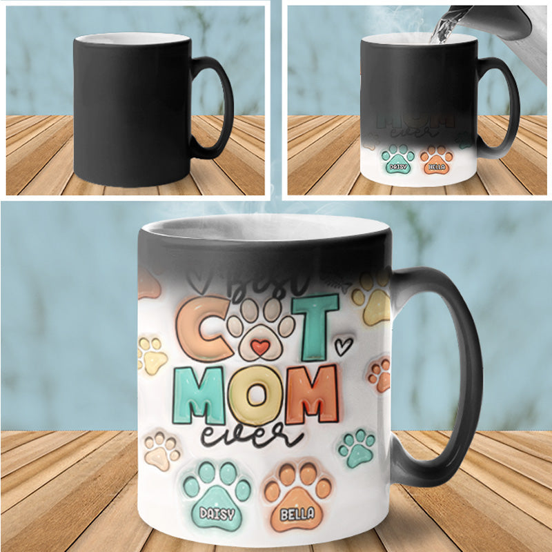 You're My Favorite Face To Lick - Dog & Cat Personalized Custom 3D Inflated Effect Printed  Color Changing Mug - Gift For Pet Owners, Pet Lovers