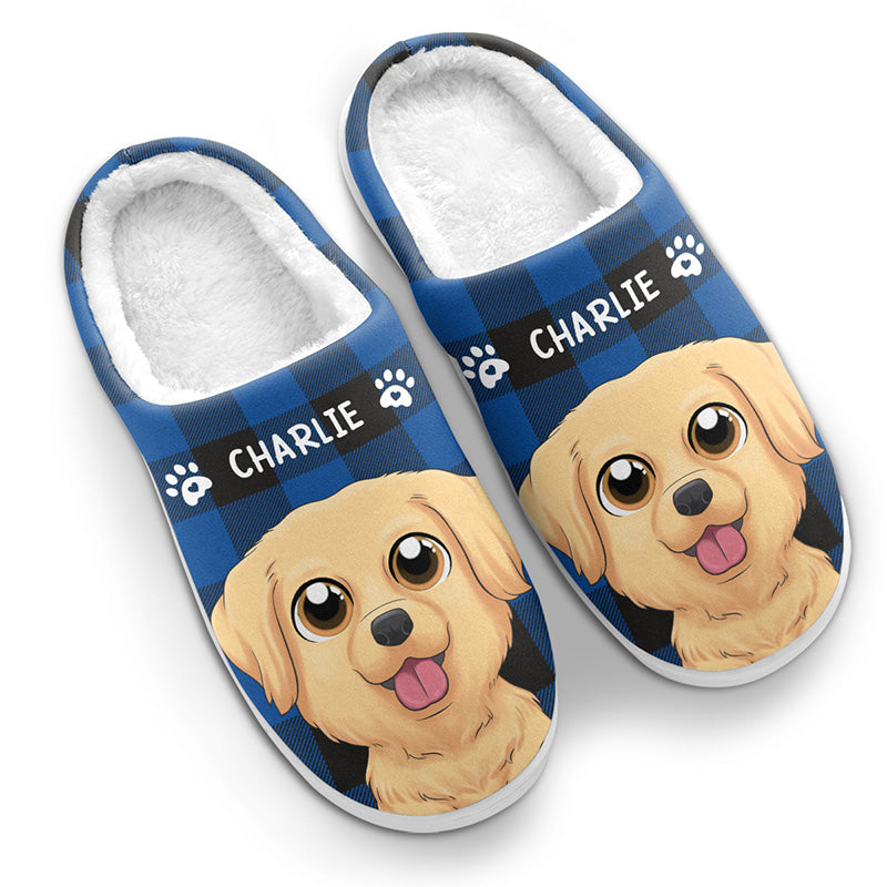 Happiness Starts With A Wet Nose - Dog & Cat Personalized Custom Fluffy Slippers - Gift For Pet Owners, Pet Lovers