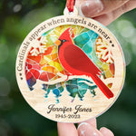 Always On Our Minds, Forever In Our Hearts - Memorial Personalized Custom Suncatcher Ornament - Acrylic Round Shaped - Sympathy Gift For Family Members