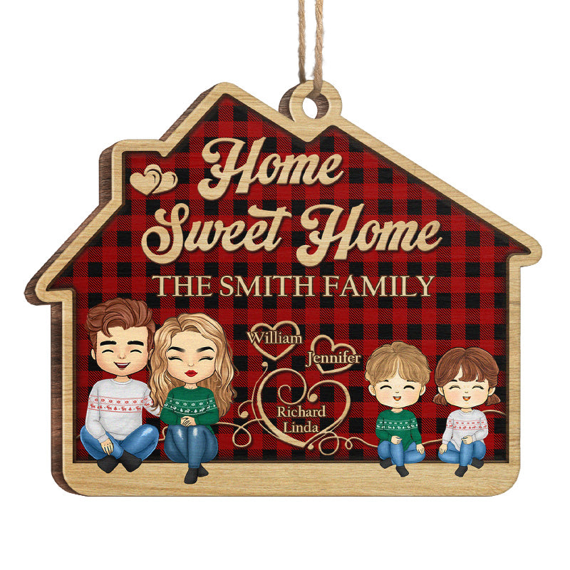 Family Forever - Family Personalized Custom Ornament - Wood Custom Shaped - Christmas Gift For Family Members