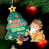 Feliz Naughty Cat - Cat Personalized Custom Ornament - Acrylic Custom Shaped - Christmas Gift For Pet Owners, Pet Lovers