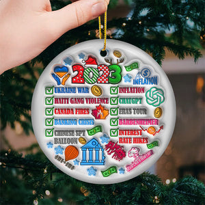 2023 Annual Event - Ceramic Round Shaped Ornament - Christmas Gift For Family Members