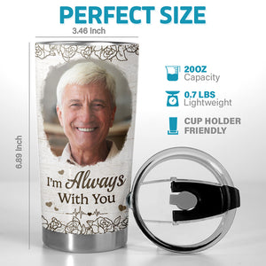 Custom Photo Stay In Our Hearts Forever - Memorial Personalized Custom Tumbler - Sympathy Gift For Family Members