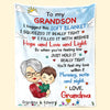 Feel My Love Within This - Family Personalized Custom Blanket - Christmas Gift From Grandma
