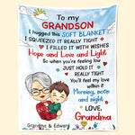 Feel My Love Within This - Family Personalized Custom Blanket - Christmas Gift From Grandma