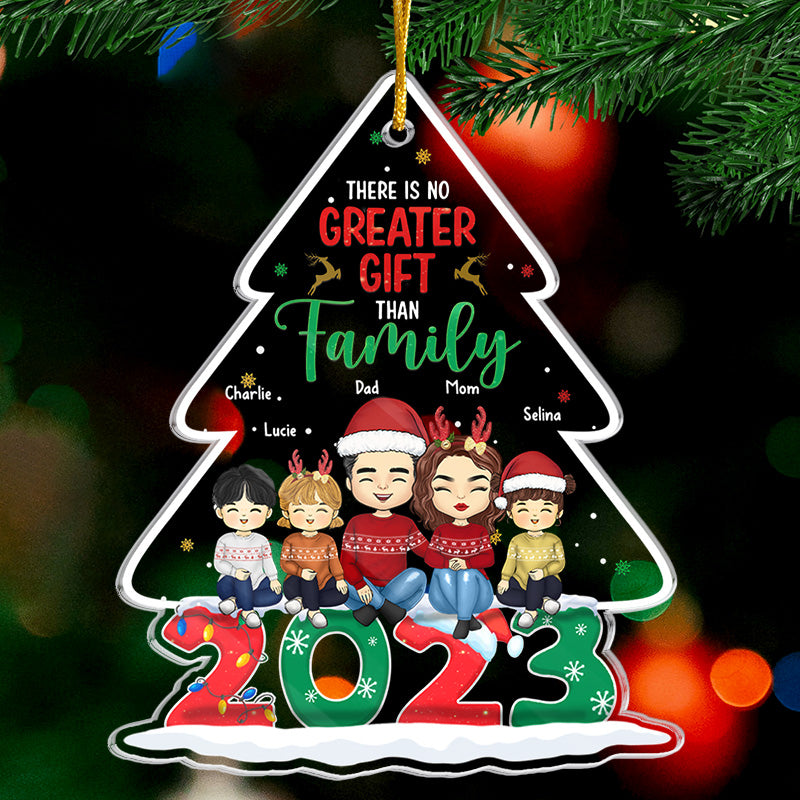 Family Makes This House A Home - Family Personalized Custom Ornament - Acrylic Custom Shaped - Christmas Gift For Family Members