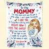 Safe In Your Arms - Family Personalized Custom Blanket - Baby Shower Gift, Christmas Gift For First Mom