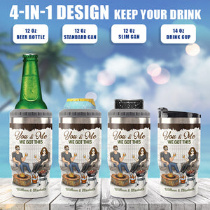 Drinking Buddies For Life - Couple Personalized Custom Can Cooler - Gift For Husband Wife, Anniversary