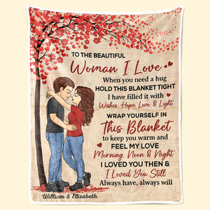 Wrap Yourself In This Blanket To Keep You Warm - Couple Personalized Custom Blanket - Gift For Husband Wife, Anniversary