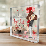 Custom Name Romantic Couple Gifts - Personalized Shaped Acrylic Plaque
