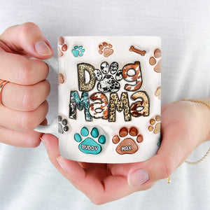 Full Time Dog Mama - Dog Personalized Custom 3D Inflated Effect Printed Mug - Christmas Gift For Pet Owners, Pet Lovers