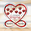 Love Being Called Grandma Grandpa - Family Personalized Custom Infinity Heart Shaped Acrylic Plaque - Gift For Family Members