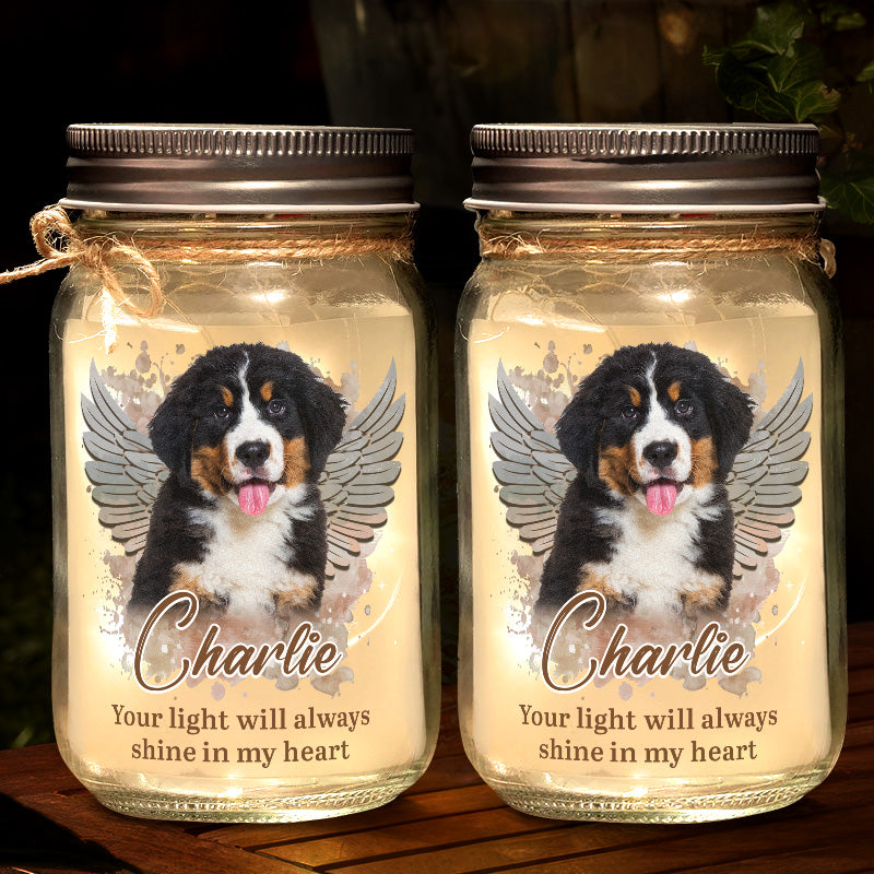 Custom Photo If Love Could Have Saved You - Memorial Personalized Custom Mason Jar Light - Sympathy Gift For Pet Owners, Pet Lovers