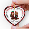 No Greater Gift Than Friendship - Bestie Personalized Custom Ornament - Ceramic Heart Shaped - Christmas Gift For Best Friends, BFF, Sisters