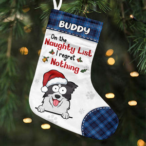 I'm On The Naughty List - Cat & Dog Personalized Custom Christmas Stocking - Christmas Gift For Pet Owners, Pet Lovers
