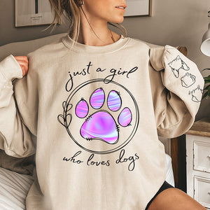 I Love My Pets - Dog & Cat Personalized Custom Unisex Sweatshirt With Design On Sleeve - Gift For Pet Owners, Pet Lovers