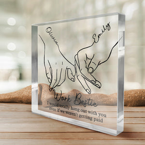 An Important Piece Of My Story - Coworker Personalized Custom Square Shaped Acrylic Plaque - Gift For Coworkers, Work Friends, Colleagues