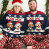 Dog Mom Dog Dad Merry Christmas - Personalized Custom Unisex Ugly Christmas Sweatshirt, Wool Sweatshirt, All-Over-Print Sweatshirt - Gift For Dog Lovers, Pet Lovers, Christmas New Arrival Gift