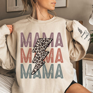 Blessed To Have You, Mama - Family Personalized Custom Unisex Sweatshirt With Design On Sleeve - Birthday Gift For Mom