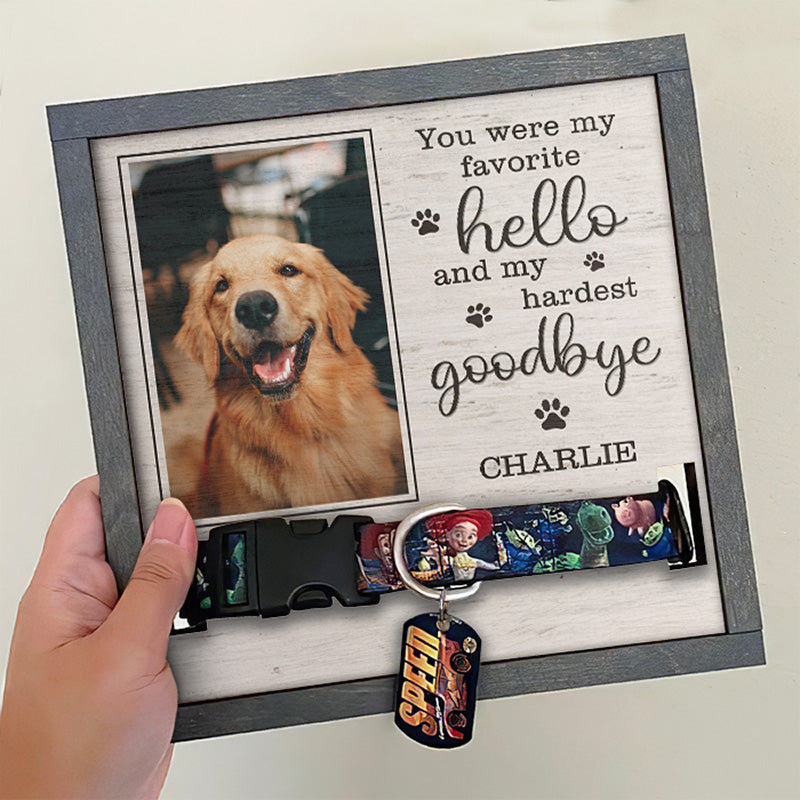 Dog Memorial Shadow Box Personalized Pet Picture Frame Memorial - Cat  Memorial Sentiment Frame for Loss of Pet Gifts - Pet Collar Frame  Remembrance