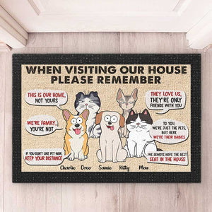 This Is My Home Not Yours - Dog & Cat Personalized Custom Home Decor Decorative Mat - House Warming Gift For Pet Owners, Pet Lovers