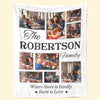 Custom Photo Love You To The Moon And Back - Family Personalized Custom Blanket - Gift For Family Members