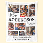 Custom Photo Love You To The Moon And Back - Family Personalized Custom Blanket - Gift For Family Members