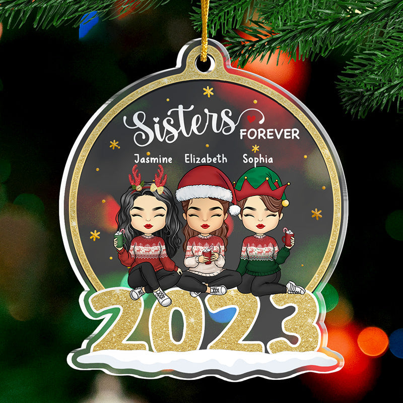 We Are Family - Family Personalized Custom Ornament - Acrylic Snow Globe Shaped - Christmas Gift For Siblings, Brothers, Sisters, Cousins, Friends