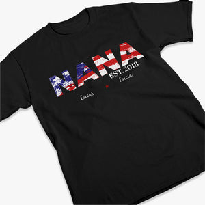 American Grandma - Gift For 4th Of July - Personalized Unisex T-Shirt