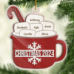 Custom Name Christmas Hot Cocoa Family Gifts - Personalized Ornament