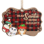 Dear Santa Don't Forget The Dog - Dog & Cat Personalized Custom Ornament - Wood Benelux Shaped - Christmas Gift For Pet Owners, Pet Lovers