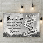 This Is Us, Full Of Love - Family Personalized Custom Horizontal Canvas - Gift For Family Members