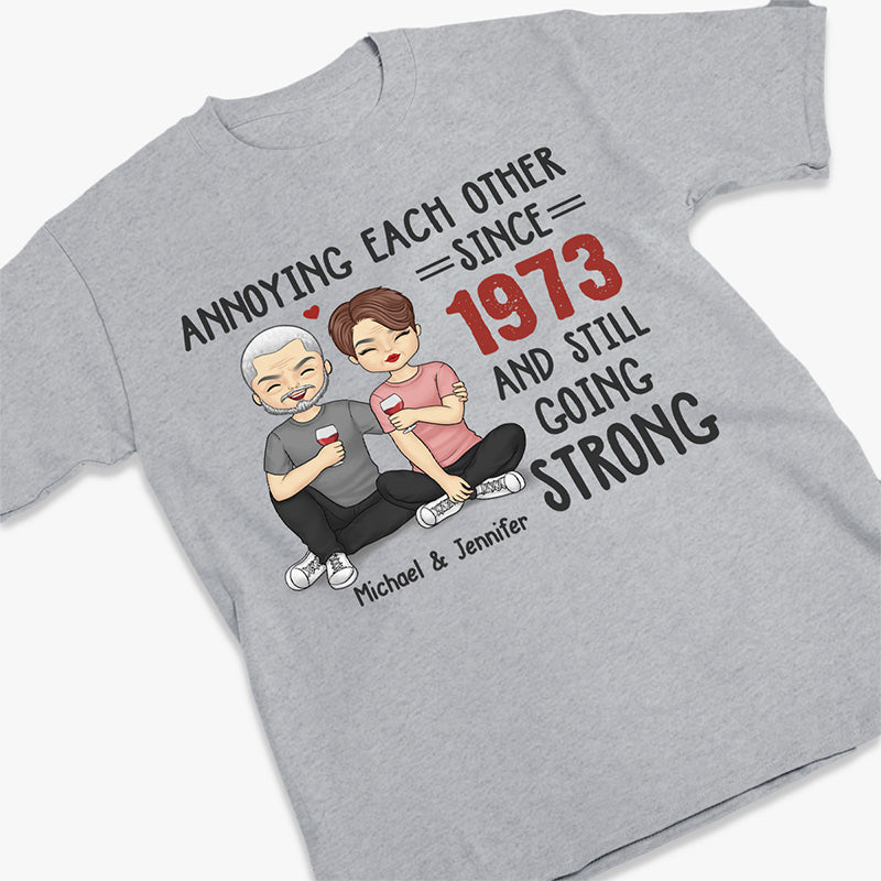 Proud Of Annoying Each Other - Couple Personalized Custom Unisex T-shirt, Hoodie, Sweatshirt - Gift For Husband Wife, Anniversary