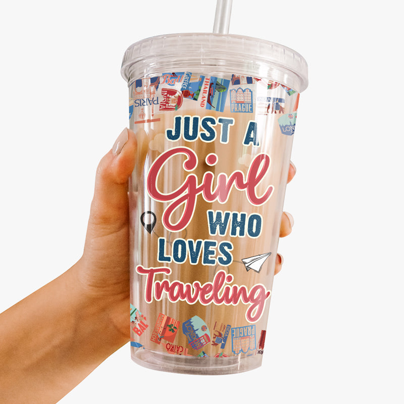 Traveling Is Healing - Travel Personalized Custom Clear Acrylic Tumbler - Gift For Travel Lovers