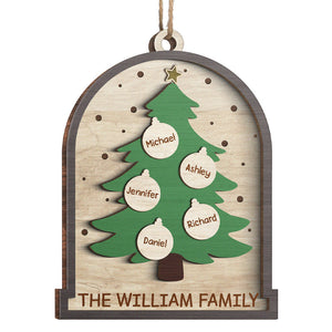 Christmas Is All About The Family - Family Personalized Custom Ornament - Wood Custom Shaped - Christmas Gift For Family Members