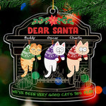 On The Naughty List - Cat Personalized Custom Ornament - Acrylic Custom Shaped - Christmas Gift For Pet Owners, Pet Lovers